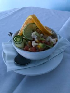 A salad made using Queen conch meat.