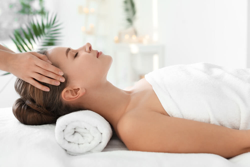 A photo of a woman getting pampered at one of the spas in Nassau, Bahamas.