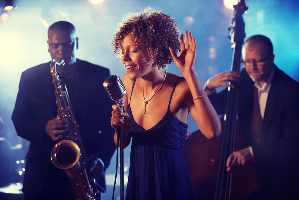 A jazz group performing at one of the bars in Nassau.