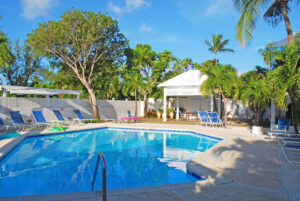 The pool at a Paradise Island resort to relax by after exploring and learning the history of pirates in Nassau.